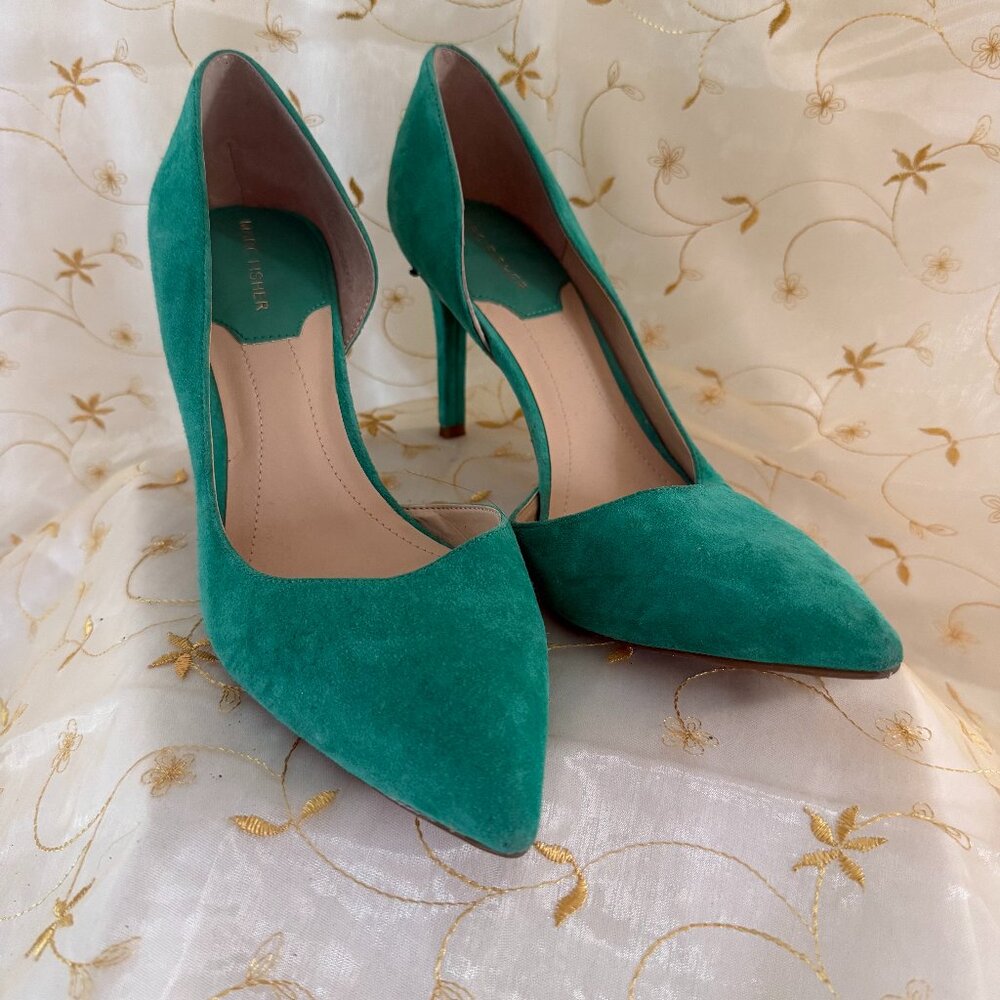 Marc Fisher Teal Suede pumps